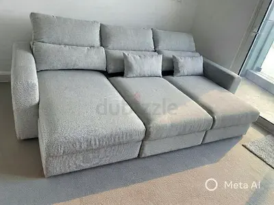 Eskilstuna L shape sofa bed under storage