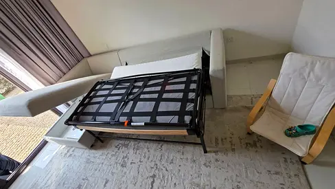 Ikea vimle lshape sofa bed beige under storage