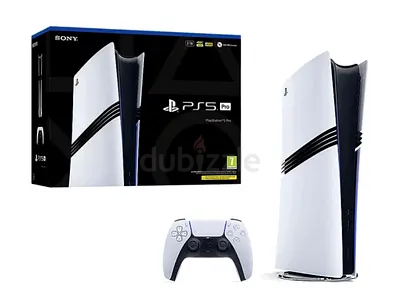 PS5 Pro console with original box and 2 DualSense controllers, 2 TB SSD