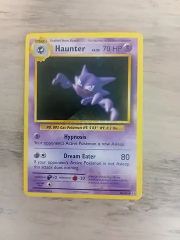 48 Haunter 2016 Evolutions XY Pokemon card decent condition