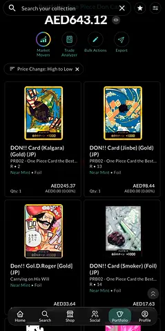 One Piece Don Cards Collection