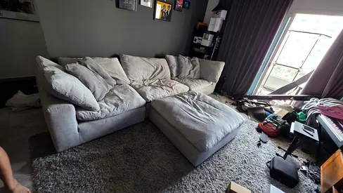 Pan Emirates Pianca corner modular sofa with footstool