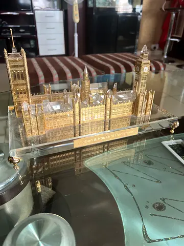 Pure Crystal Gold Plated Big Ben (House of Parliament) Miniature Collectible sold