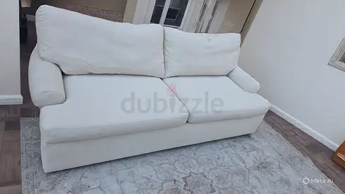 Crate and Barrel two seater sofa bed with mattress