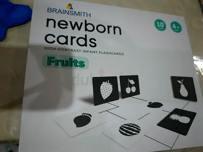High-Contrast Newborn Flashcards - Fruits