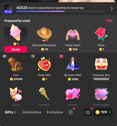Tiktok account 27 level for sale
