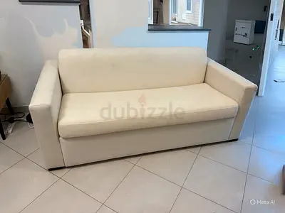 Natuzzi three seater sofa bed with mattress