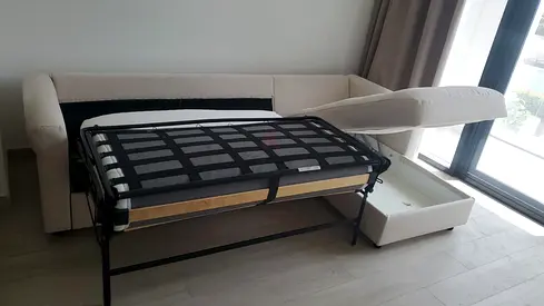 Ikea gronlid lshape sofa bed beige