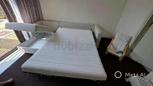 Ikea vimle L-Shaped sofa bed with mattress