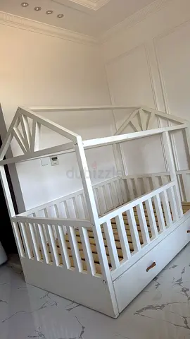 Stylish White Kids House Bed for free