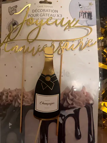 Champagne Celebration Cake Topper