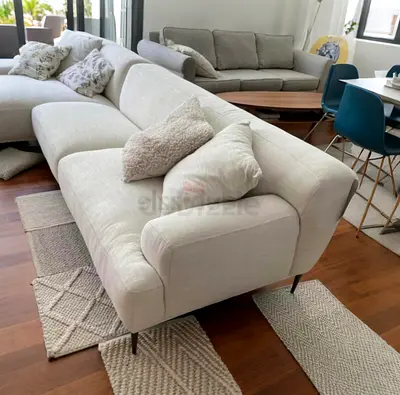 The Loom Collection L Shape Sofa Beige