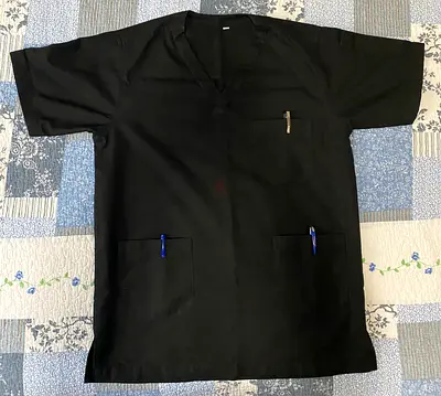 Premium Black Medical Scrub Set - Medium
