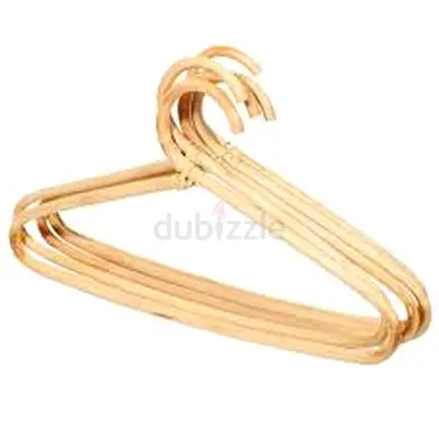 Set of 6 Rattan Hangers for Clothing