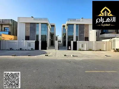 For sale in Al Yasmin (Al Maidan): Two two-story villas with a rooftop and swimming pool. Land area: 280 square meters.