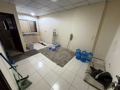 Ground floor studio apartment for rent without attestation, including all bills. Annual rent without internet. 24,000 AED payable in 4 installments.