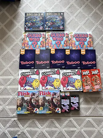 Board  party games bundle — Taboo, Connect 4, Guess Who? and more
