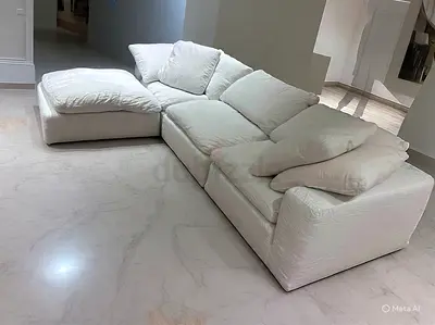 Marina home Luscious feather filled sofa with footstool