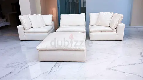 Marina home modular sofa with footstool