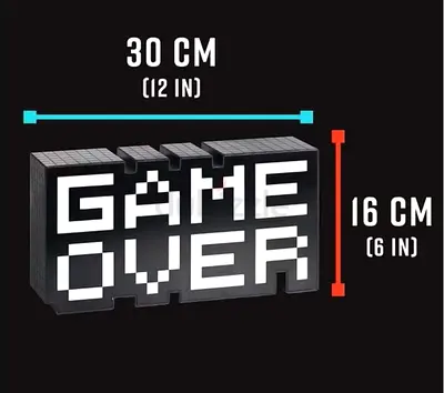 Retro Game Over Block Decoration