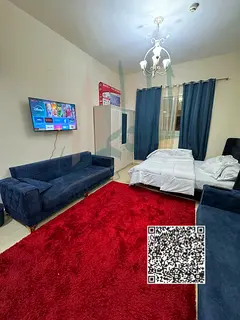 Furnished studio apartment for monthly rent in Ajman – Jasmine Towers Location: Al Jurf 2 – Jasm