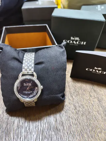 Coach Glitz Blue Dial Silver Steel Strap Watch for Women