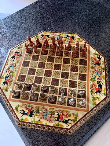 Vintage Khatam Handcrafted Chess Set