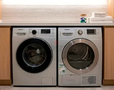 Free Delivery- SAMSUNG 8KG Washer 8KG 💯 Dryer Clothes Separate Set Latest Model With Digital Clock
