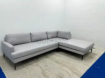 Excellent condition west elm sofa with footstool