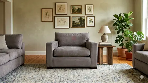 Crate and Barrel axis arm chair