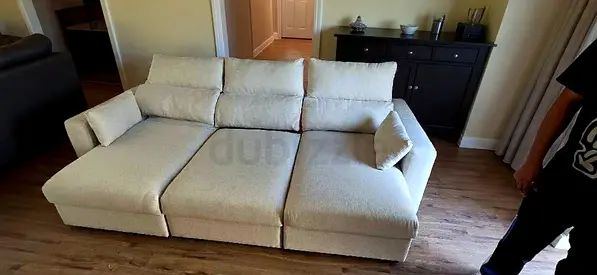 Ikea eskilstuna L shape sofa under storage