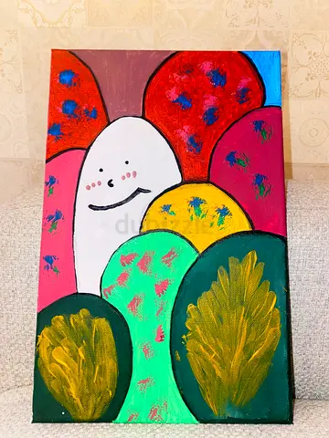 Canvas colourful abstract painting