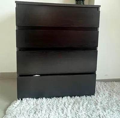 4-Drawer Chest of Drawers in Dark Wood