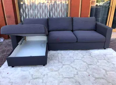 IKEA vimle L Shape Sofa Bed Dark grey Good condition