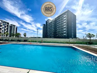 Chiller free brand new spacious 1 bedroom apartment with Tera’s with pool view only in 95k