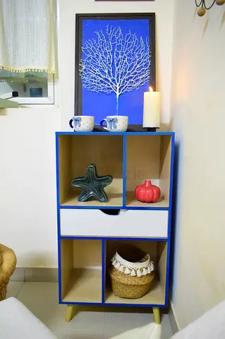 Blue Shelf with 1 drawer