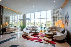 Furnished Studio Hotel Apartment | Artesia C DAMAC Hills | Balcony with Golf &amp; Park View