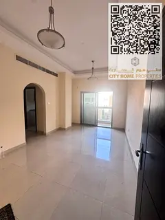 Very elegant 1 bedroom + hall apartment, lowest price in Ajman, very spacious, ideal for family livi