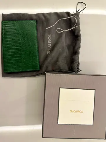 Tom Ford Green Leather Wallet with Dust Bag and Box