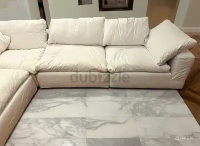Marina home Luscious feather 🪶 filled sofa with footstool