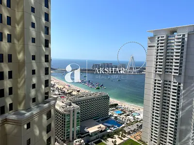 Upgraded | Partial Sea and Ain Dubai View | Fitted
