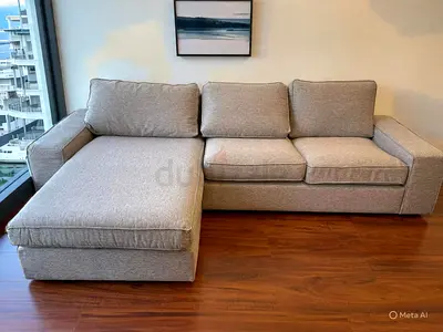 IKEA Kivik L Shape Sofa Gray Excellent Condition
