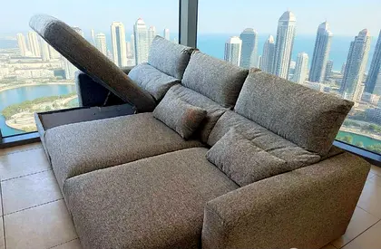 Ikea eskilstuna L shape sofa under storage