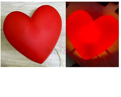 IKEA Red Heart-Shaped Night Lamp — Used, Good Condition
