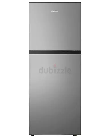 Hisense silver fridge and refrigerator