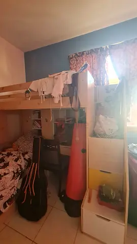Bunk bed with decent storage space and sturdy.