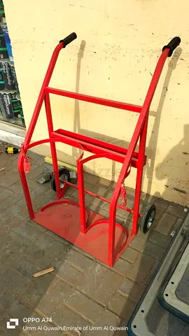 Heavy duty industrial gas cylinder trolley - Single and Double custom fabricated