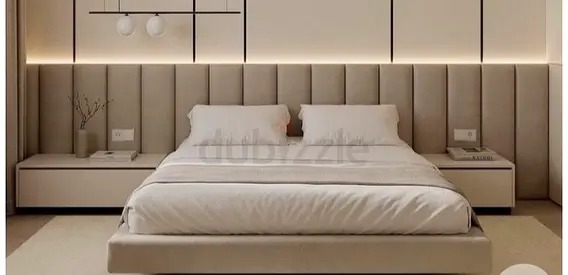 Modern King Size Bed with Nightstands