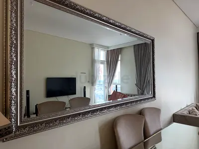 Large Ornate Silver Framed Wall Mirror