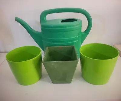 Full Garden Set-All 30 AED--Plant Pots- Watering Can-Shovel-Planting beds-Hanging Flower Wire Basket